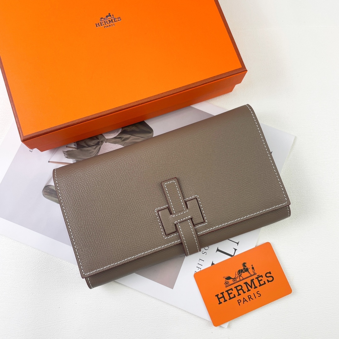 エルメス「Hermès」ニューHパッサント トゥータンマン エプソム小牛皮ロングウォレット 8色