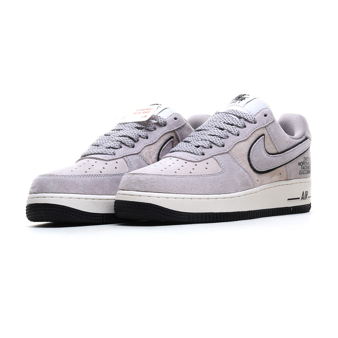 「コラボモデル」The North Face x Nike Air Force 1 Low 07 'Grey Black Suede' スエード スニーカー