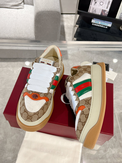 グッチ「Gucci」Screenerシリーズ 織り帯厚底スニーカー