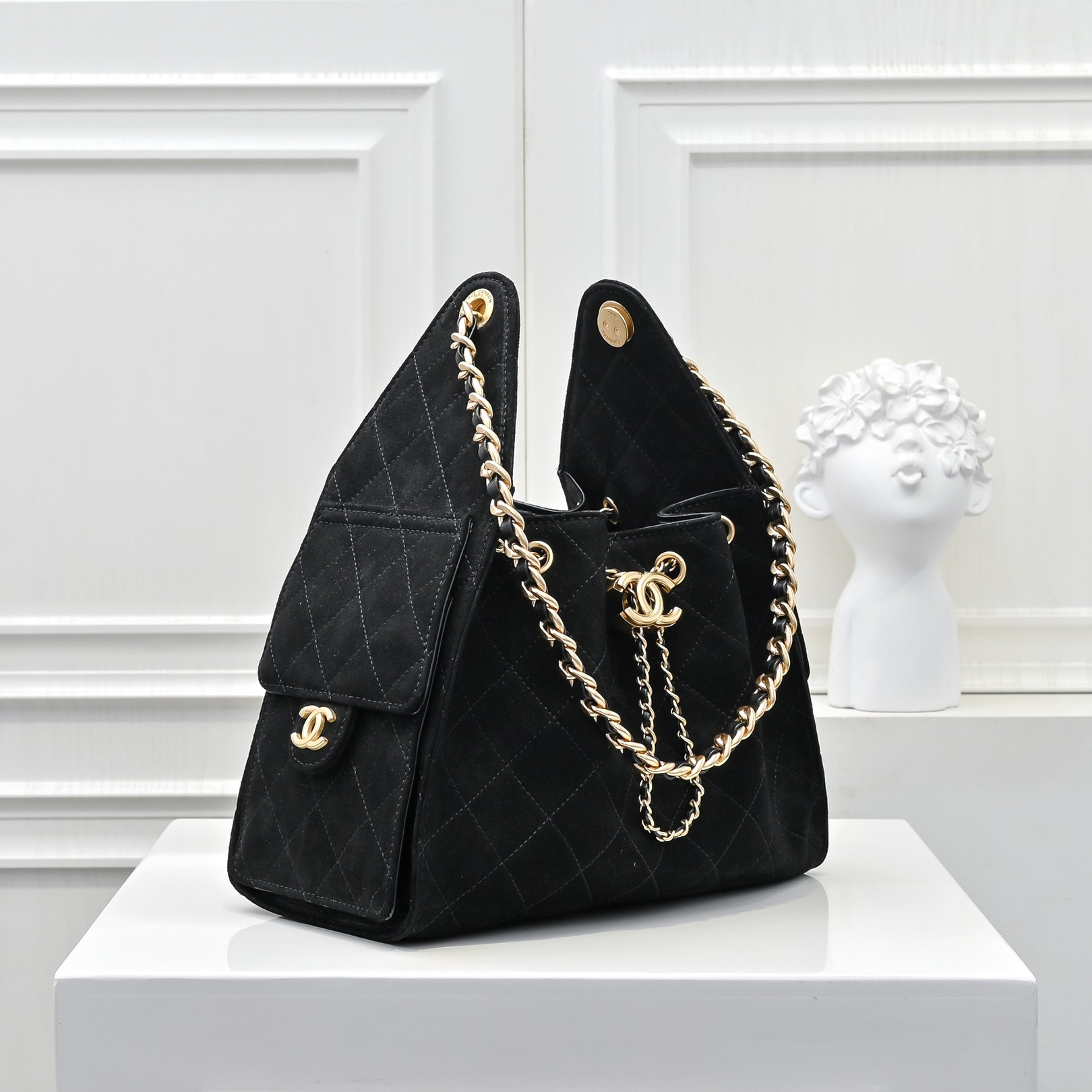 シャネル「Chanel」シャネル 25C スエード×カーフスキン ホーボーバッグ / ショルダーバッグ
