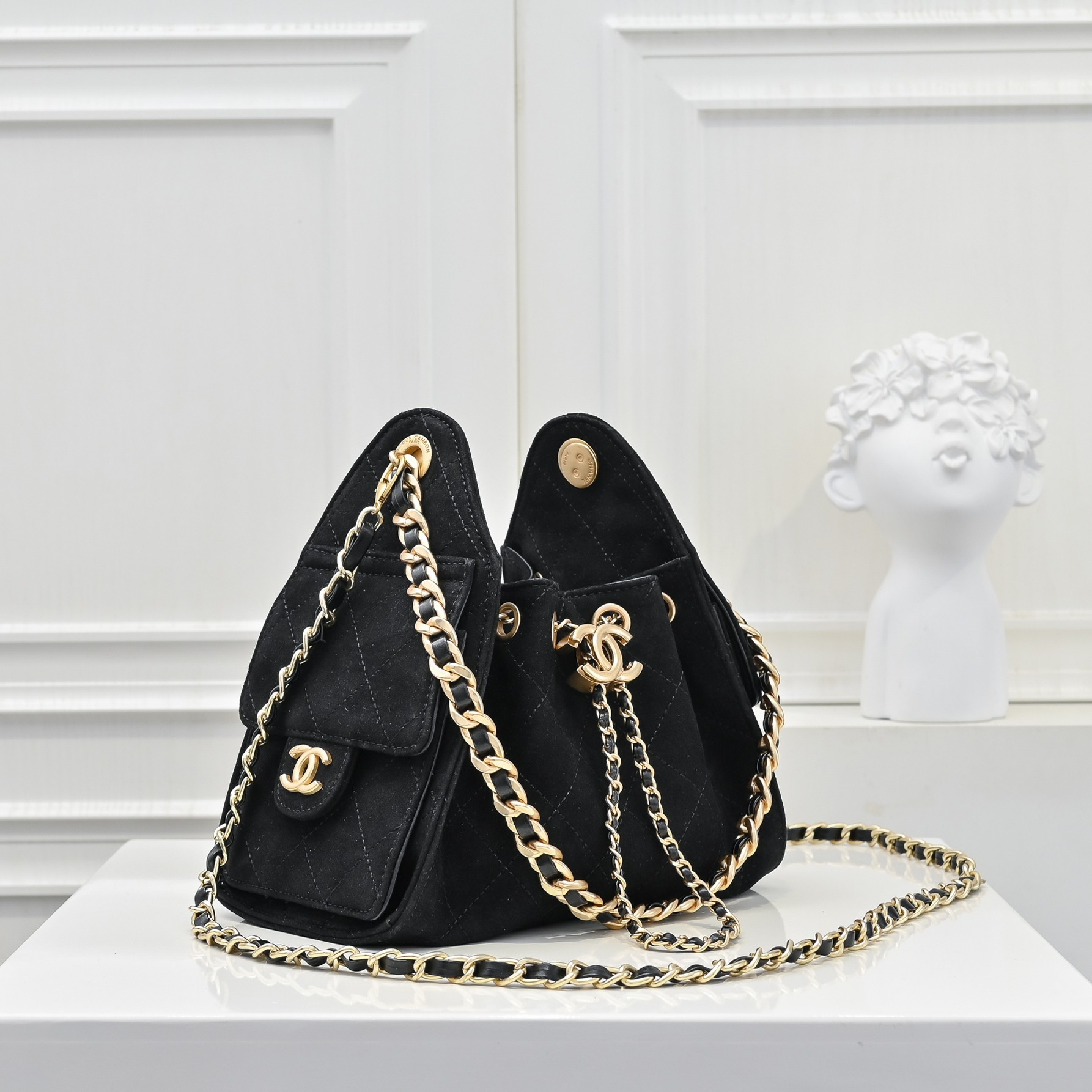 シャネル「Chanel」シャネル 25C スエード×カーフスキン ホーボーバッグ / ショルダーバッグ