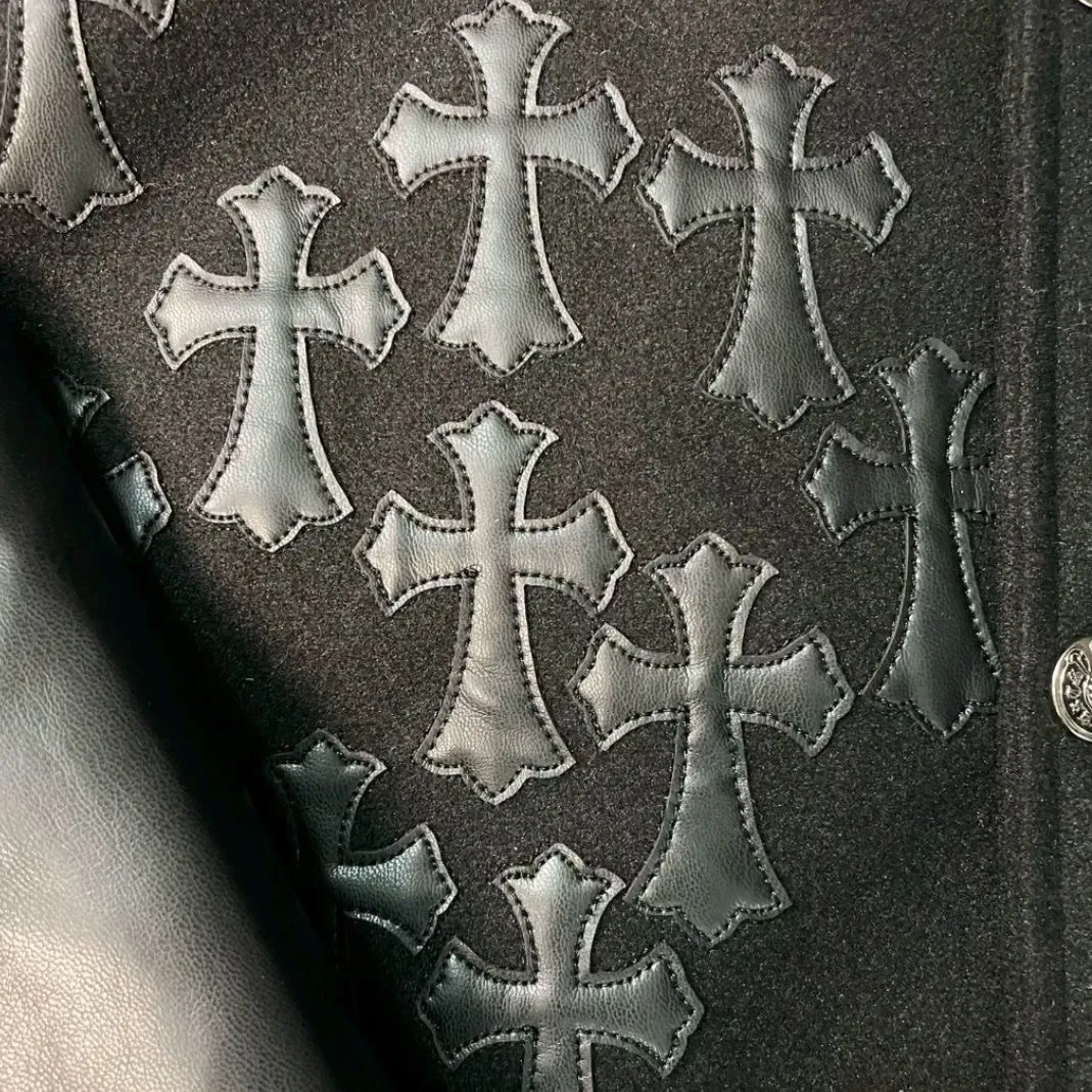 クロムハーツ「Chrome Hearts」レザー ベースボール ジャケット