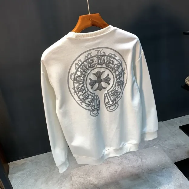 クロムハーツ「Chrome Hearts」ファッションブランドのスウェットシャツ秋冬新作プラスベルベット厚手カジュアルラウンドネックルーズジャケット
