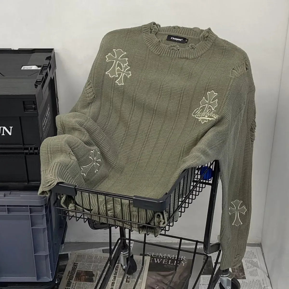 クロムハーツ「Chrome Hearts」ヴィンテージ ニット スウェット