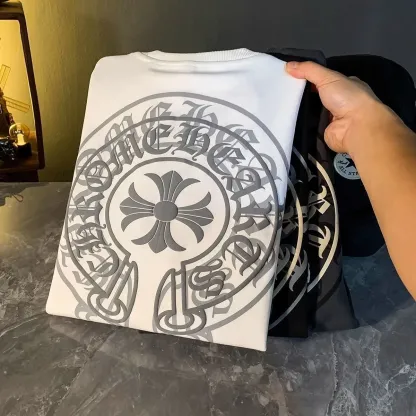クロムハーツ「Chrome Hearts」ファッションブランドのスウェットシャツ秋冬新作プラスベルベット厚手カジュアルラウンドネックルーズジャケット
