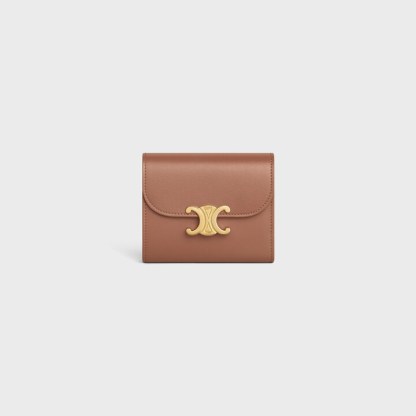 セリーヌ「Celine」スモール フラップウォレット トリオンフ / シャイニーカーフスキン