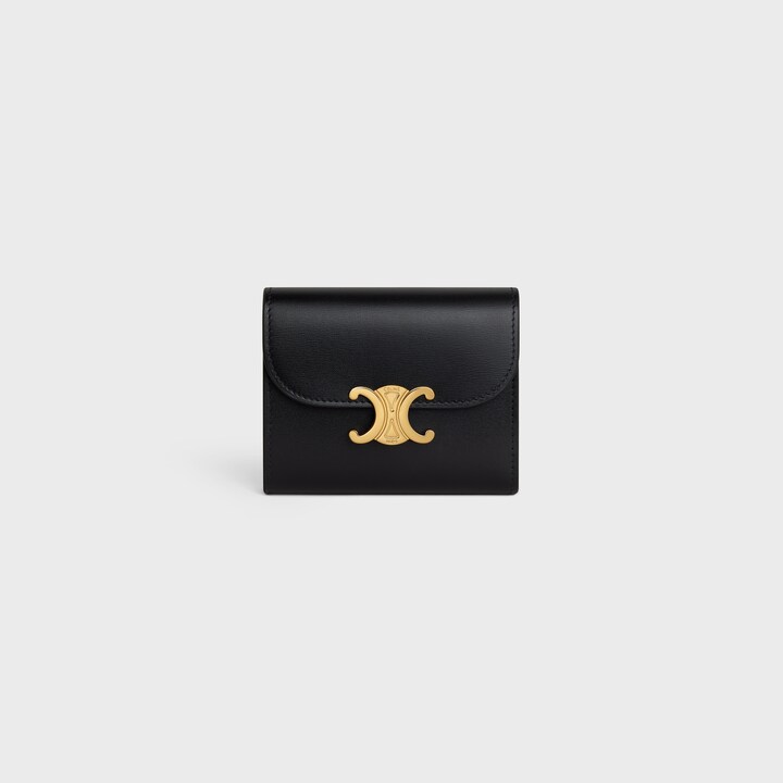 セリーヌ「Celine」スモール フラップウォレット トリオンフ / シャイニーカーフスキン