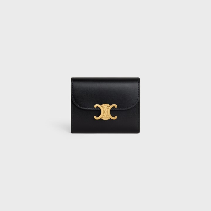 セリーヌ「Celine」スモール フラップウォレット トリオンフ / シャイニーカーフスキン