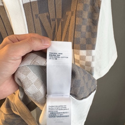 ルイ・ヴィトン「Louis Vuitton」ルイ・ヴィトン フローラル ダミエ ジャカード ニットシャツ / ショートスリーブシャツ