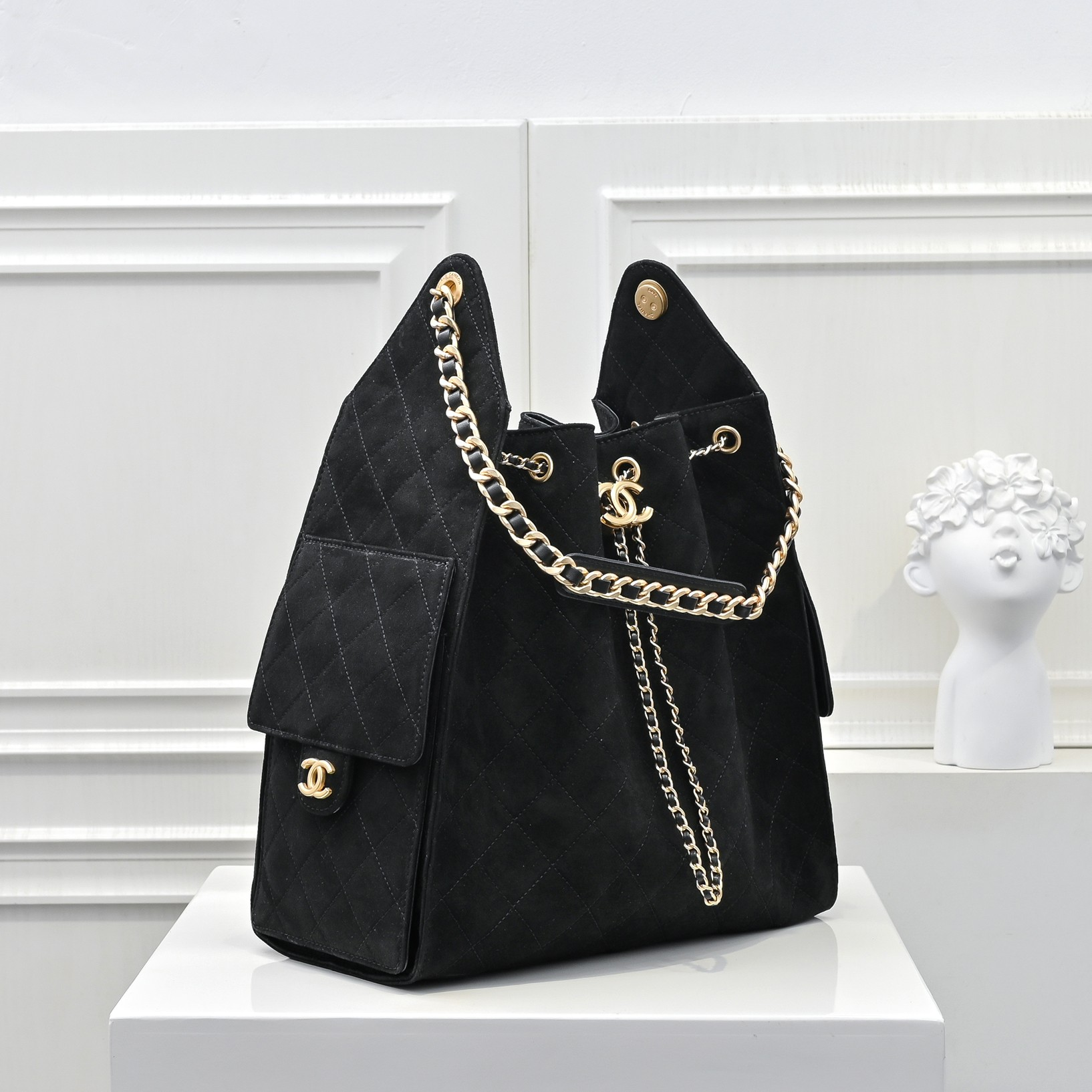 シャネル「Chanel」シャネル 25C スエード×カーフスキン ホーボーバッグ / ショルダーバッグ