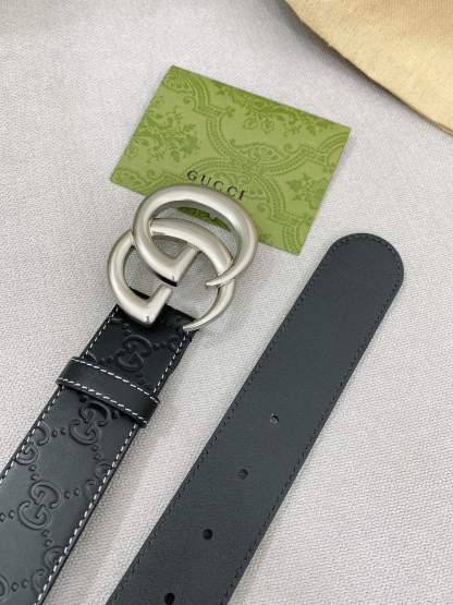 グッチ「Gucci」インターロッキングG バックル付き ワイドベルト