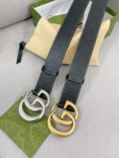 グッチ「Gucci」インターロッキングG バックル付き ワイドベルト