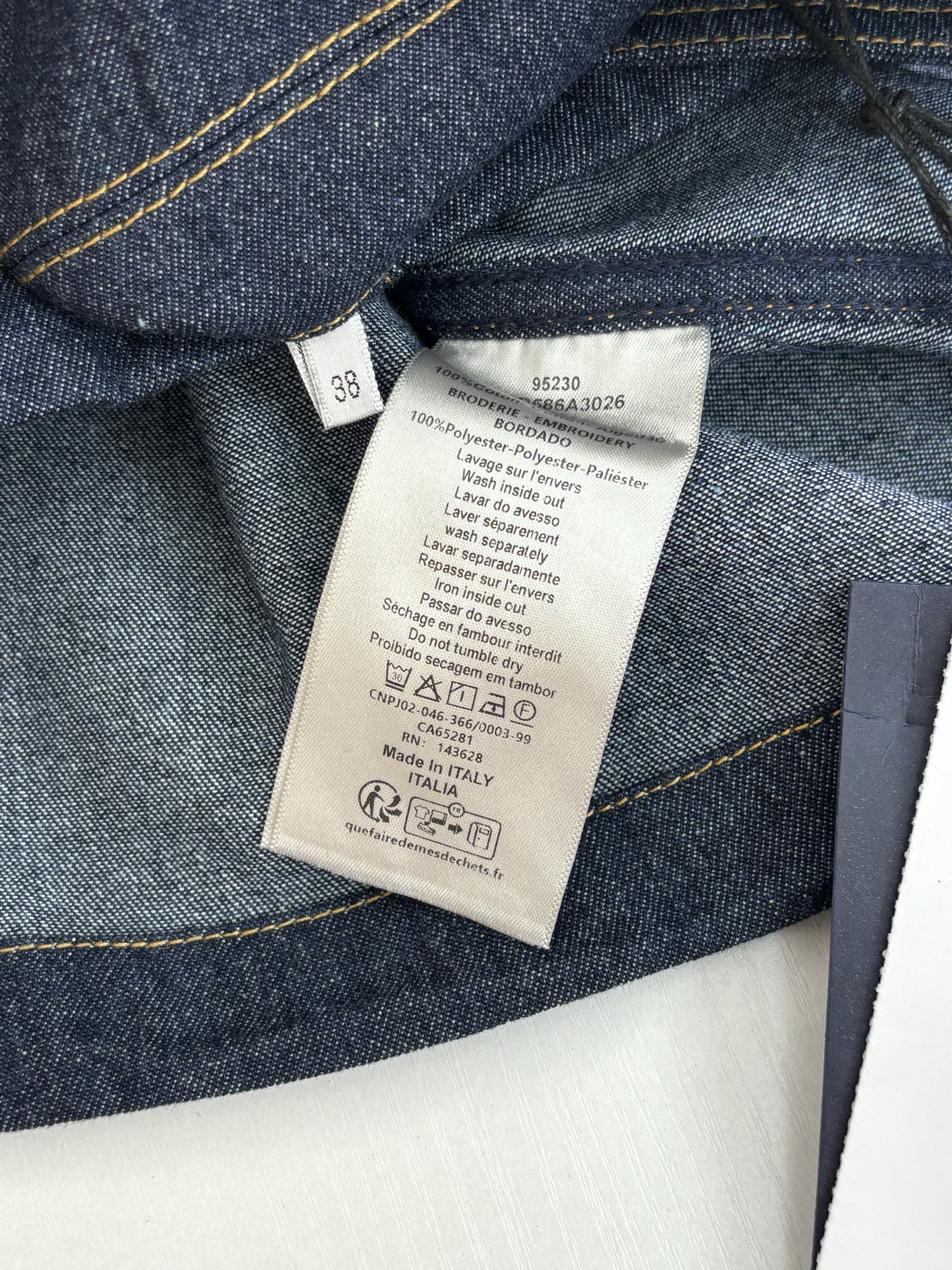 ディオール「Dior」25FW レタード エンブロイダリー デニムジャケット