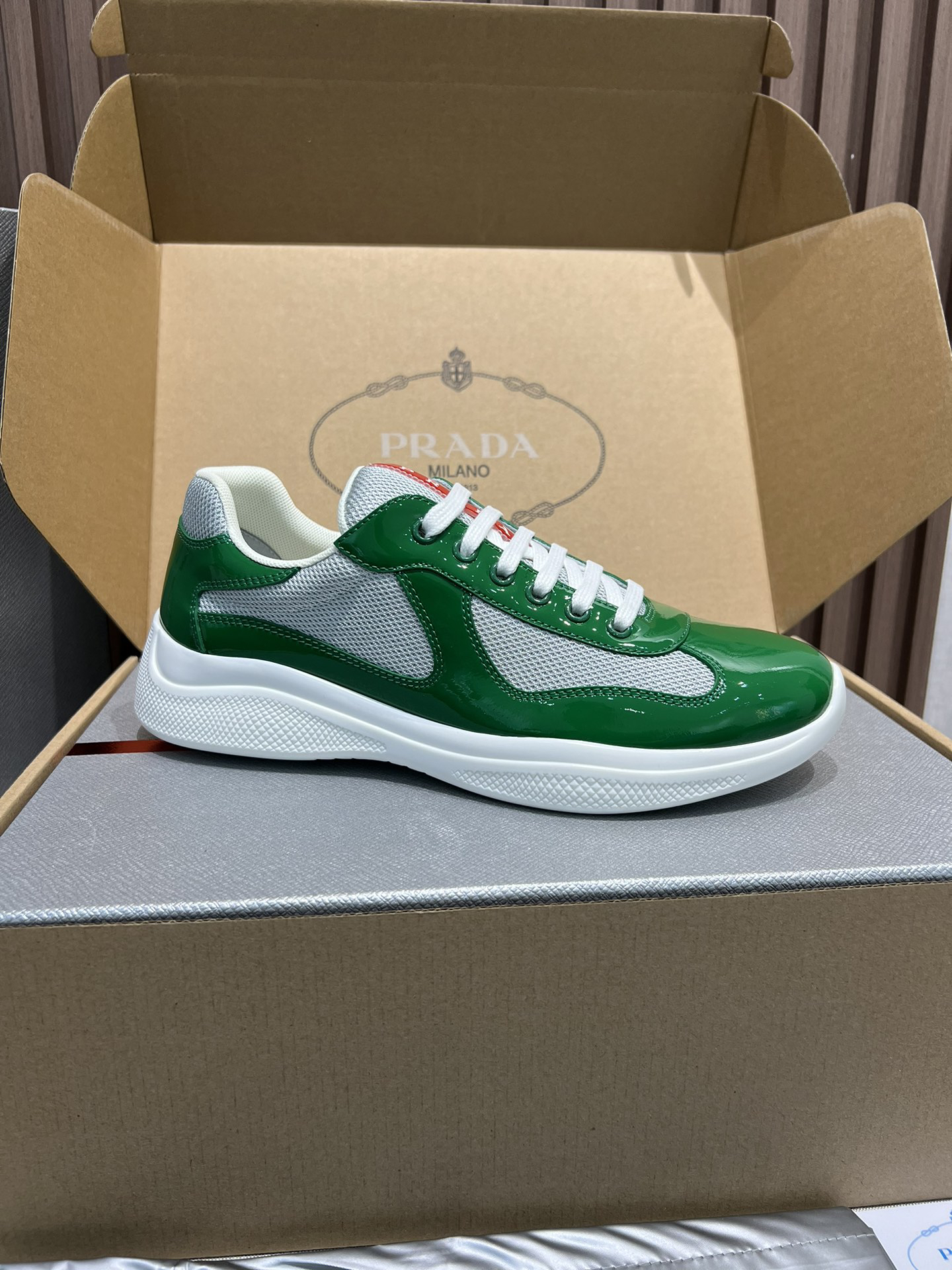 プラダ「Prada」プラダ アメリカスカップ スニーカー / ユニセックスレザースニーカー