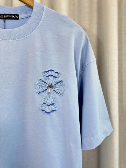 クロムハーツ「Chrome Hearts」クロスパッチワーク ウォッシュドTシャツ