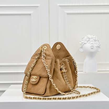 シャネル「Chanel」シャネル 25C スエード×カーフスキン ホーボーバッグ / ショルダーバッグ