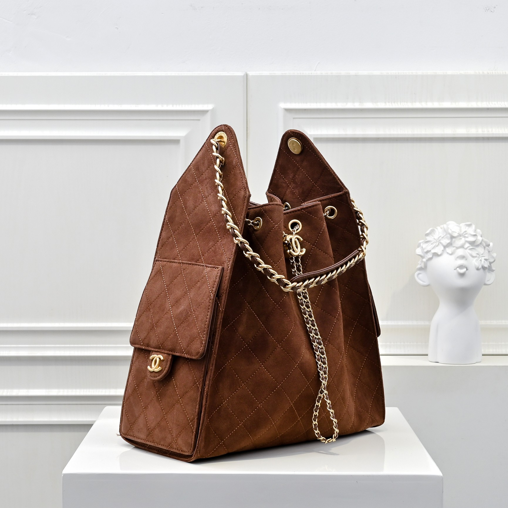 シャネル「Chanel」シャネル 25C スエード×カーフスキン ホーボーバッグ / ショルダーバッグ