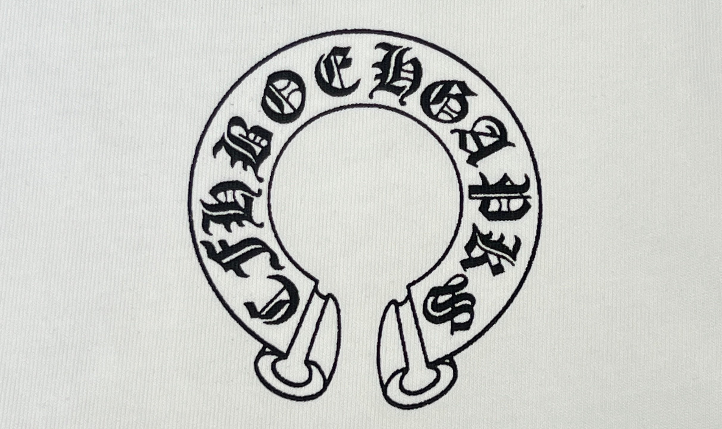 クロムハーツ「Chrome Hearts」ドット＆ホースシュー プリント ブラッシュドコットン Tシャツ