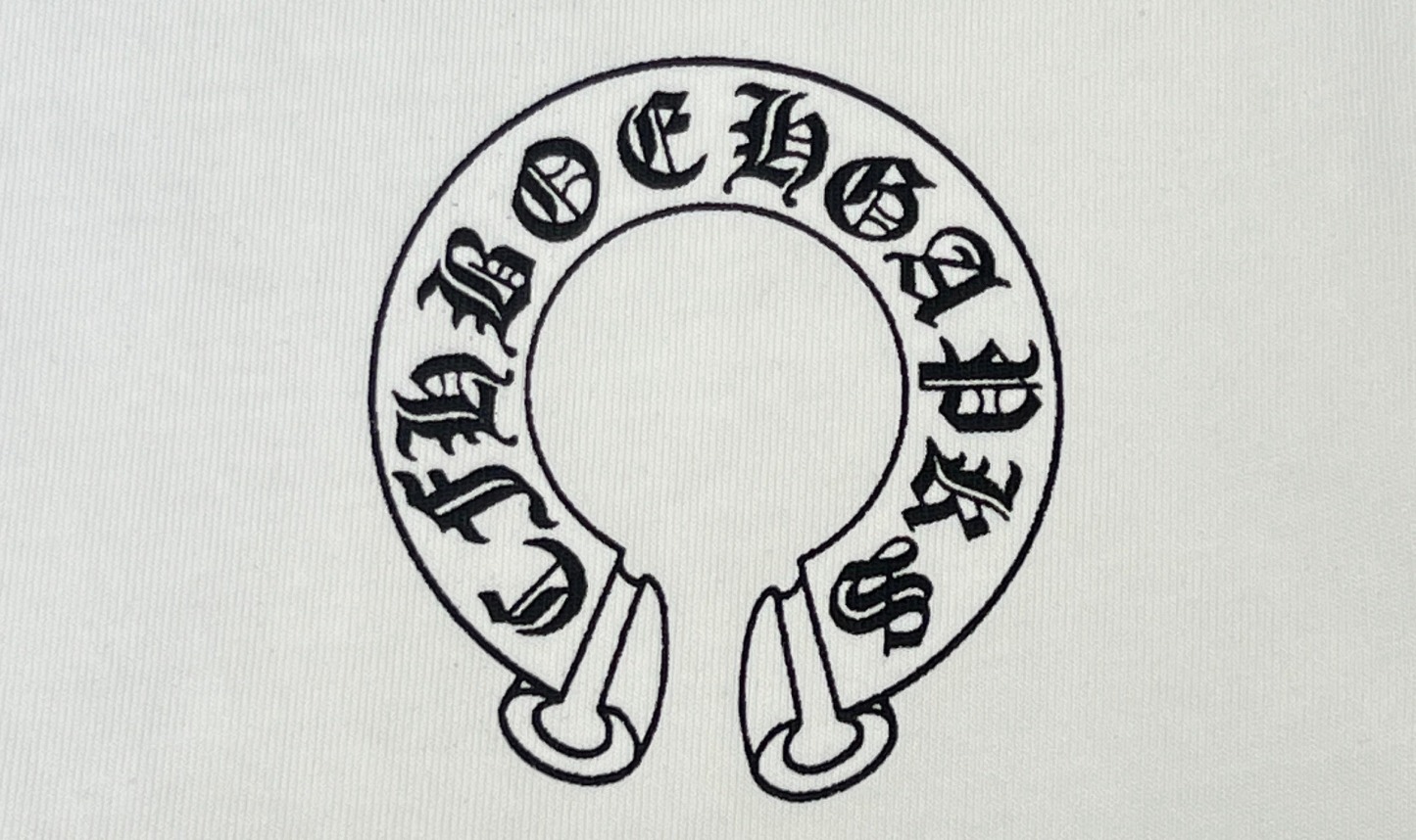 クロムハーツ「Chrome Hearts」ドット＆ホースシュー プリント ブラッシュドコットン Tシャツ