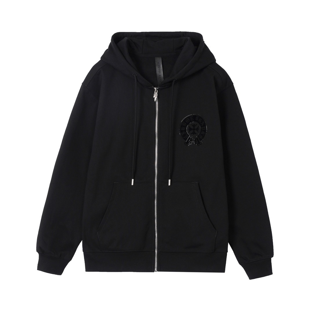 クロムハーツ「Chrome Hearts」秋冬ロングスリーブ ジップアップフーディ - ユニセックス