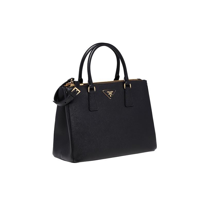 プラダ「Prada」レザー トップハンドルバッグ