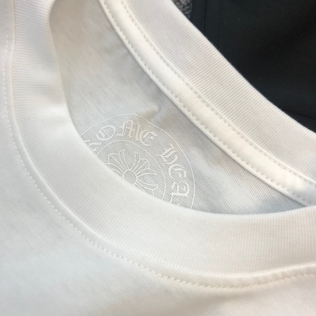 クロムハーツ「Chrome Hearts」カラーレザー クロス エンブロイダリーTシャツ