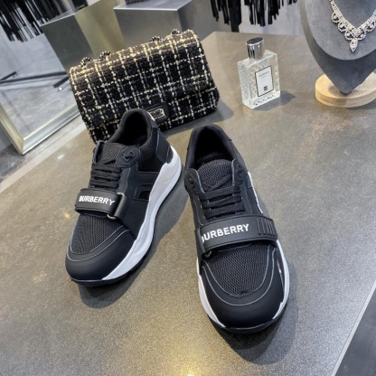 バーバリー「Burberry」バーバリー チェック プラットフォーム スニーカー / レザースニーカー