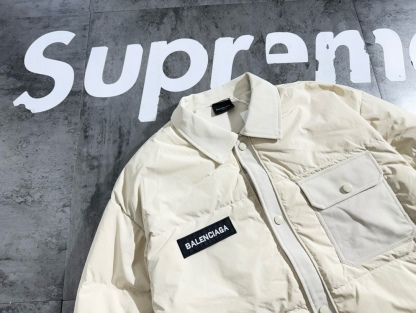 バレンシアガ「Balenciaga」‌冬季限定パッチワークカップルカジュアルダウンジャケット