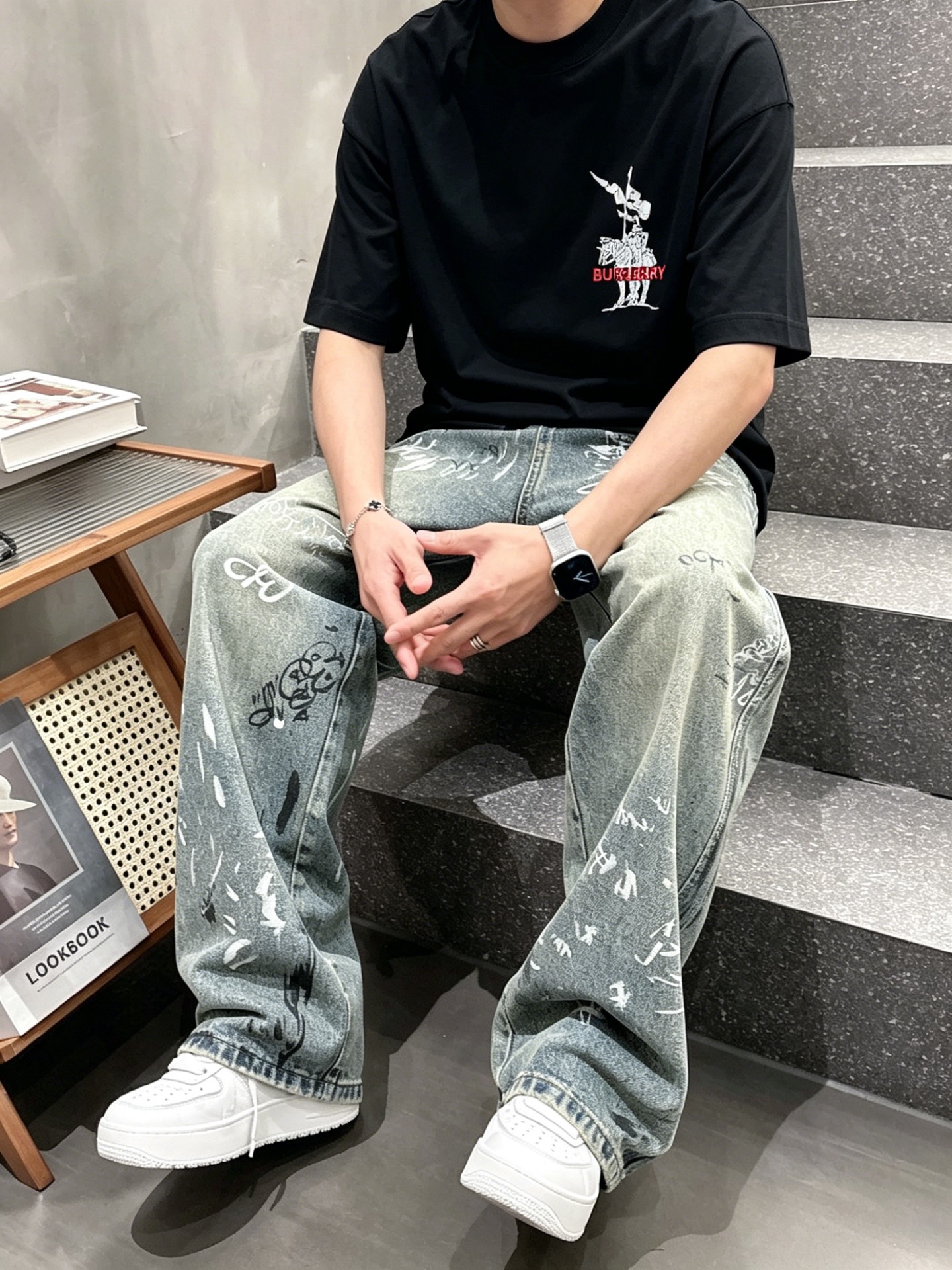 バーバリー「Burberry」ロゴプリントTシャツ / ショートスリーブ クルーネック