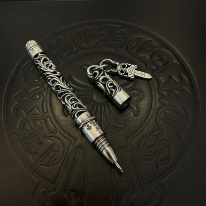 クロムハーツ「Chrome Hearts」ヴィンテージ風 蔓彫り オープンワーク サインペン - 精巧な職人技、非凡な質感