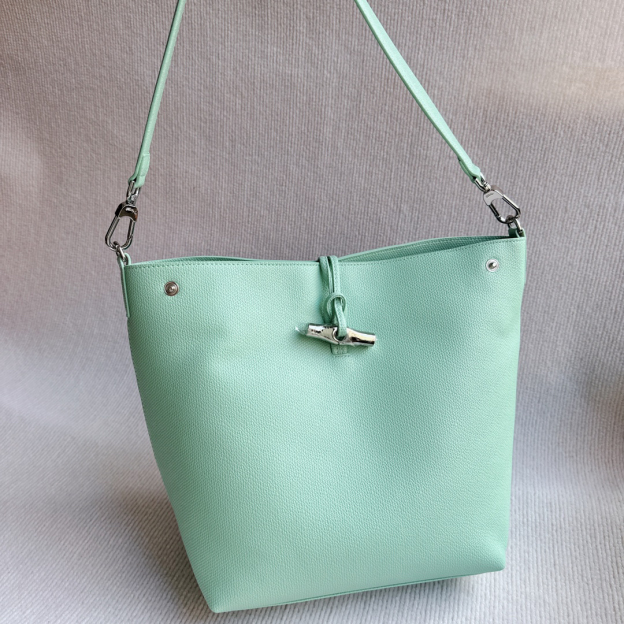 ロンシャン「Longchamp」ロンシャン ル ロゾー 竹節ショルダーバッグ レザートート