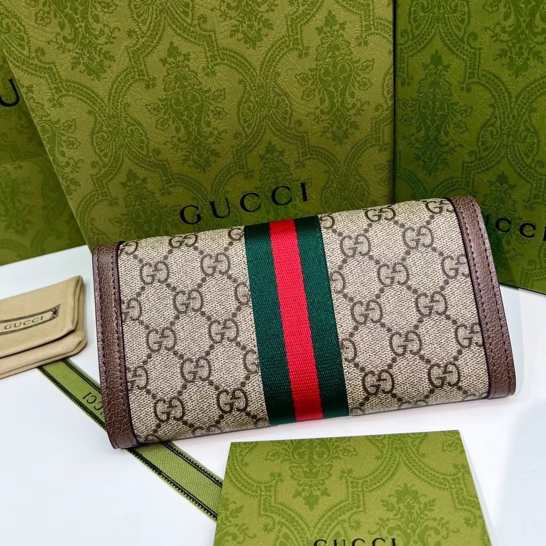 グッチ「Gucci」オフィディア GG コンチネンタルウォレット