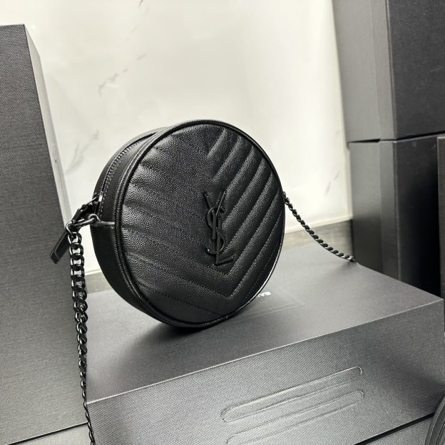 サンローラン「Saint Laurent」VINYLE レザー サークルバッグ