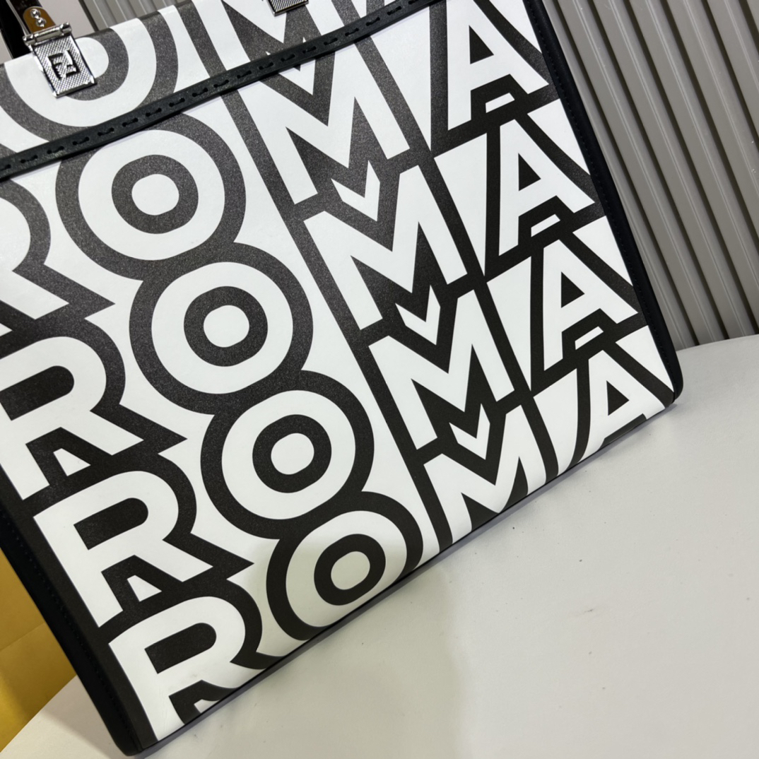 フェンディ「Fendi」Sunshine FF ファブリック ミディアムトートバッグ