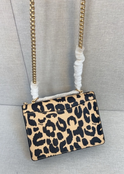 コーチ「Coach」 レオパードプリント フラップ オルガン バッグ