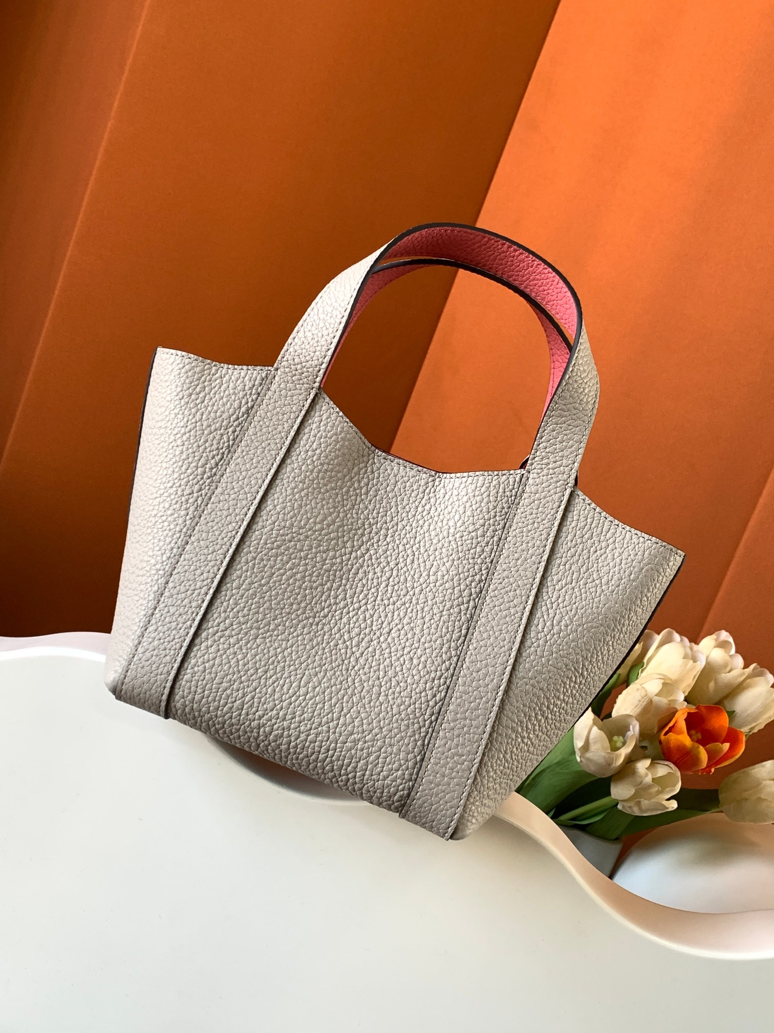 モイナ「Moynat」Duo Tote BB レザートートバッグ