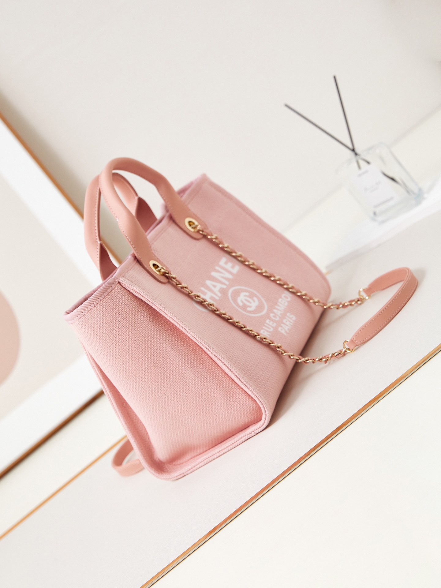 シャネル「Chanel」22SS シーズン ピンク ビーチトートバッグ