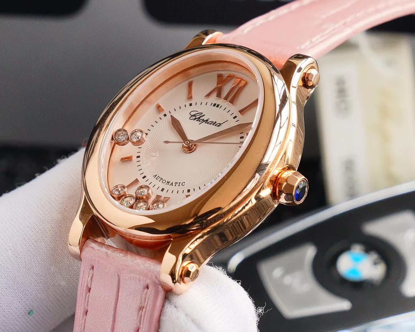 ショパール「Chopard」ハッピースポーツ オーバル レディースウォッチ36MM