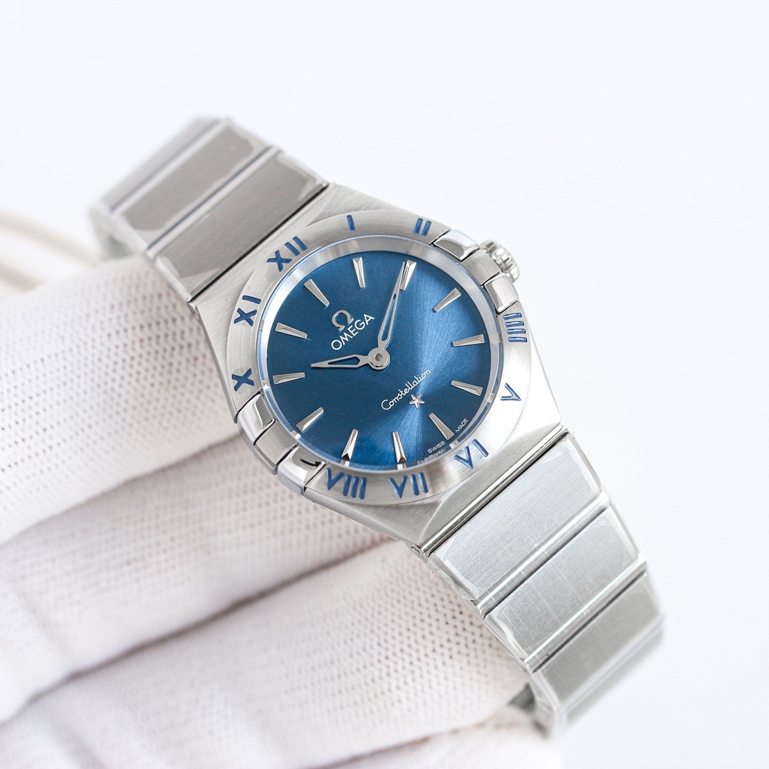 オメガ「Omega」星座シリーズ28 mmクワット腕時計