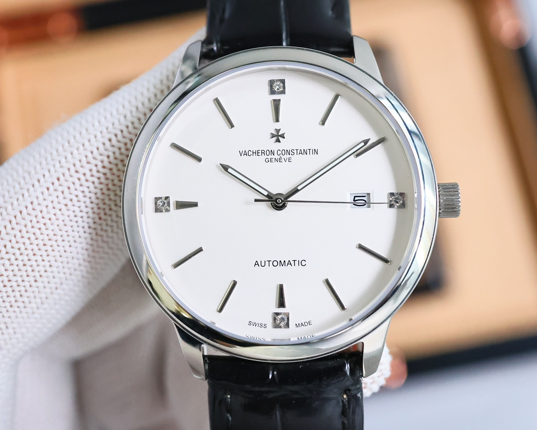 ヴァシュロン・コンスタンタン「Vacheron Constantin」ガラス メンズウォッチ40MM
