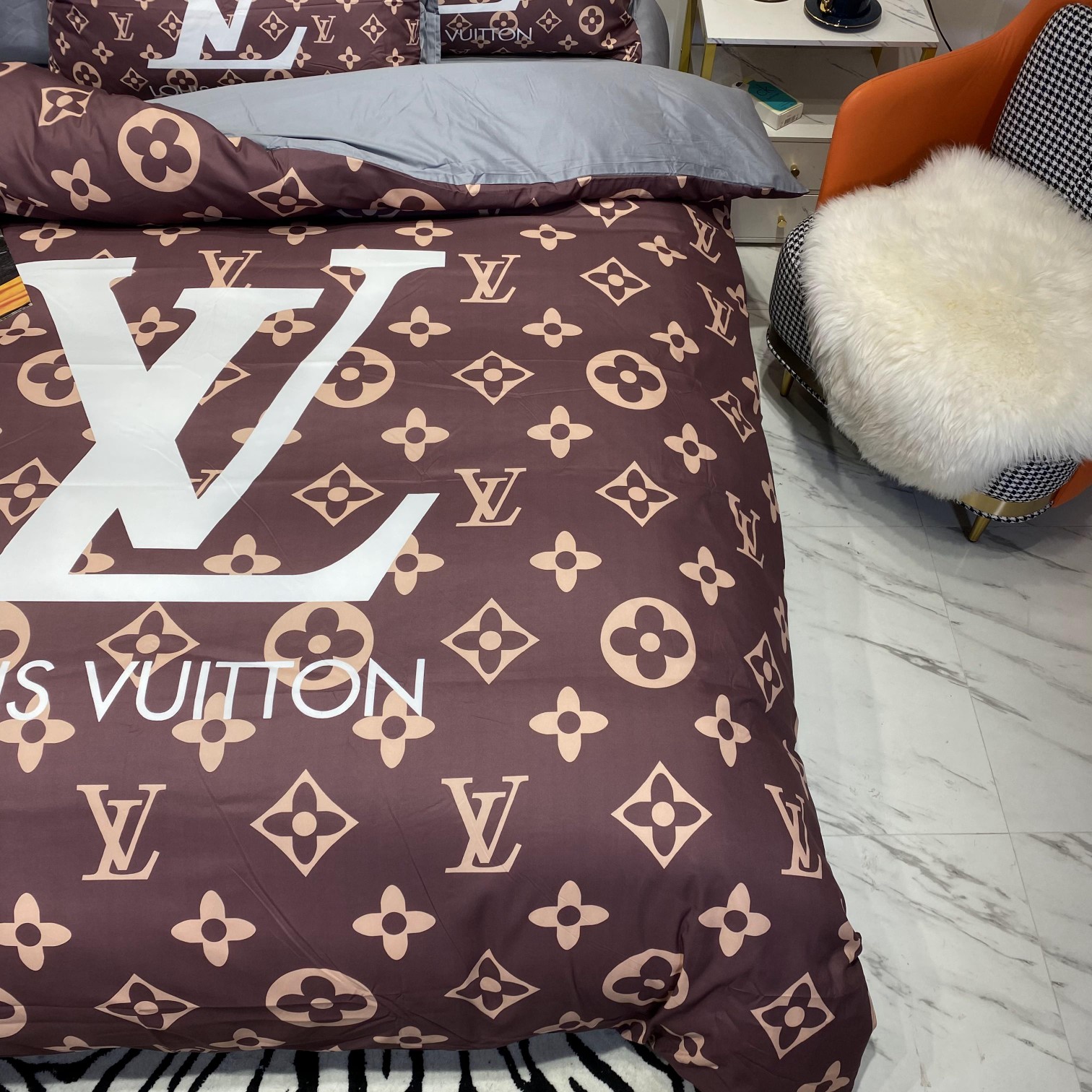 ルイ・ヴィトン「Louis Vuitton」プレミアムコットン デジタルプリント 4点セット