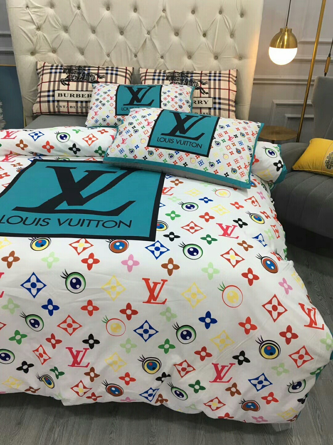 ルイ・ヴィトン「Louis Vuitton」プレミアムコットン デジタルプリント 4点セット