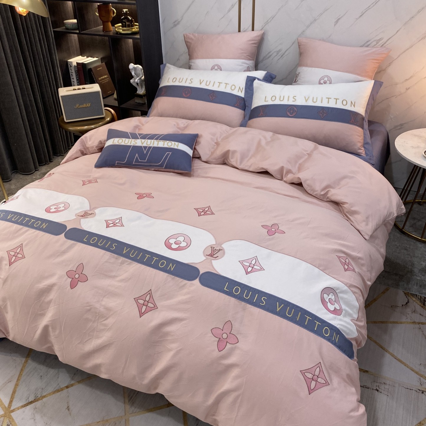 ルイ・ヴィトン「Louis Vuitton」プレミアムコットン デジタルプリント 4点セット