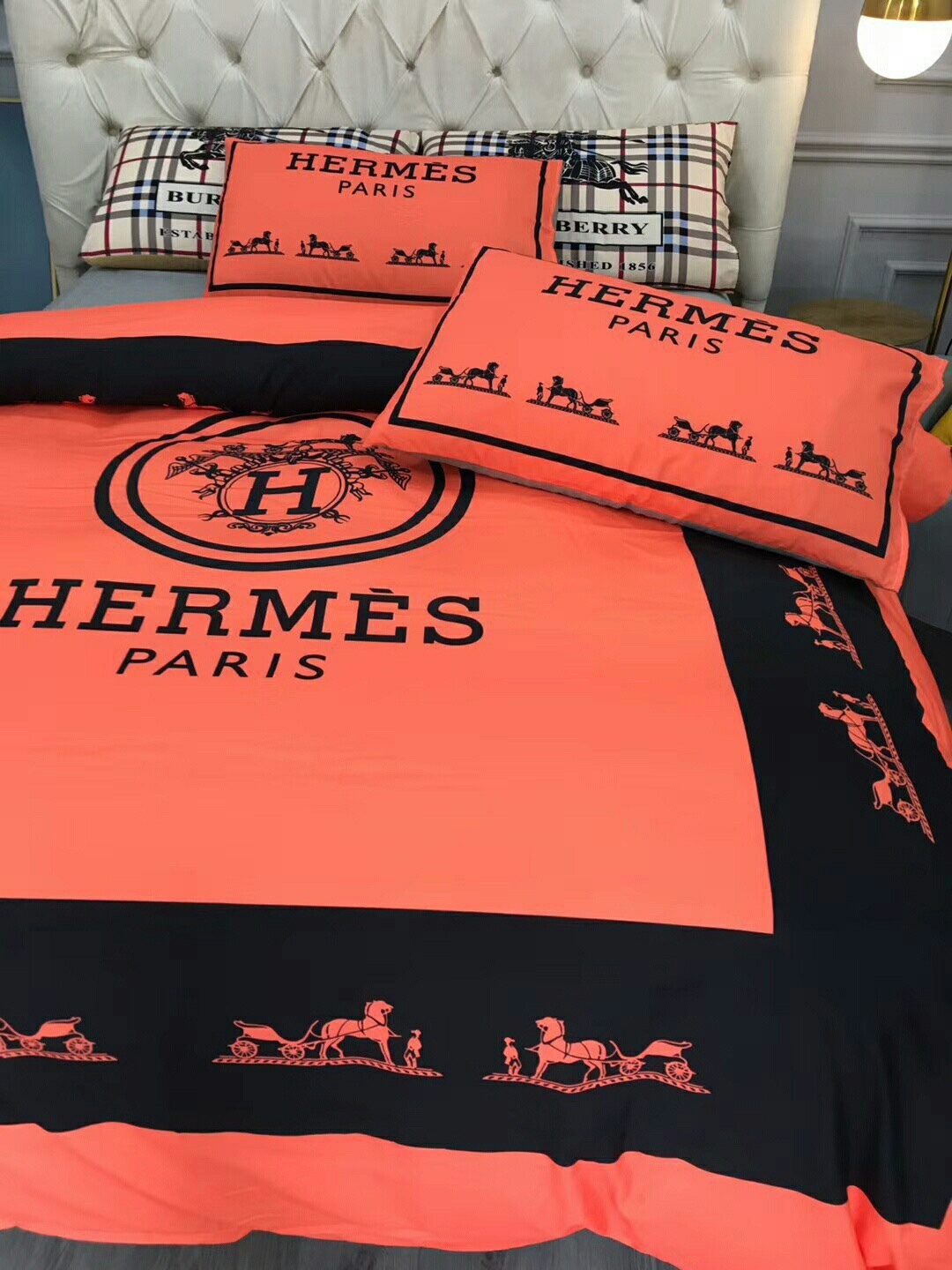 エルメス「Hermès」プレミアムコットン デジタルプリント 4点セット
