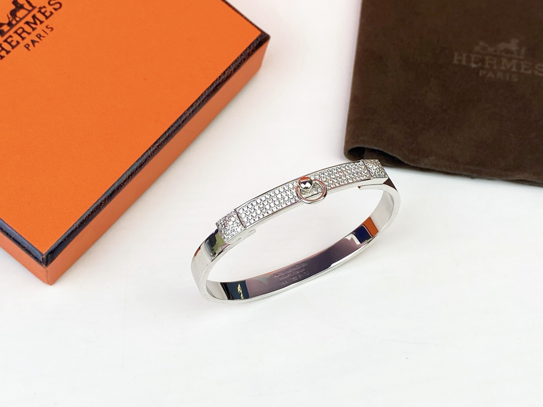 エルメス「Hermès」ケリー セミダイヤモンド ブレスレット