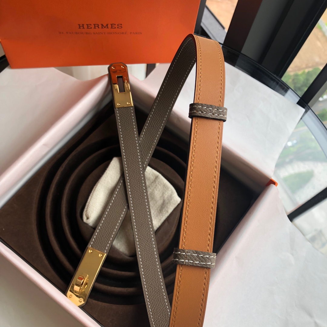 エルメス「Hermès」Kelly 18 ベルト レディース 100CM レザーベルト
