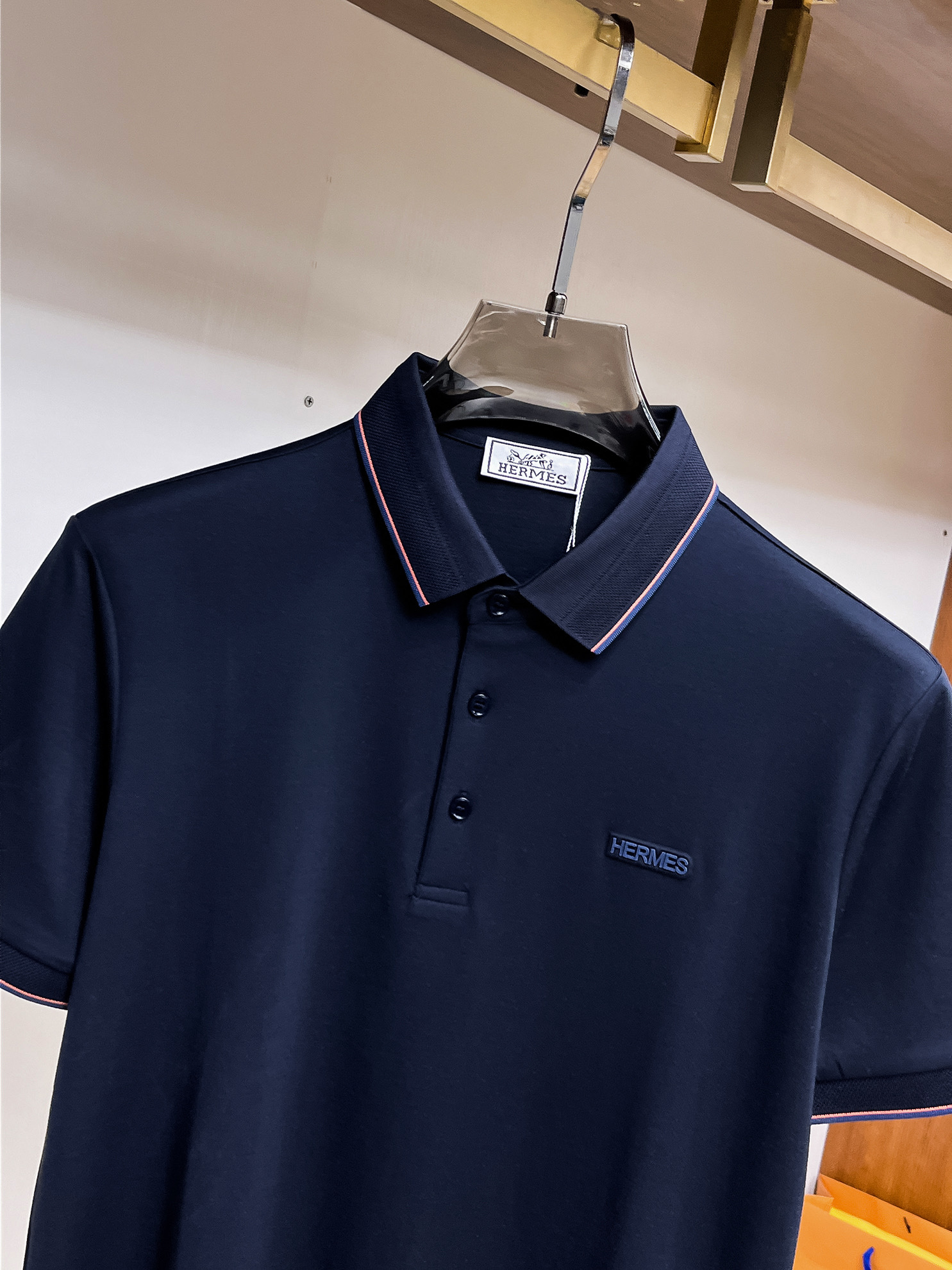 エルメス「Hermès」2025 春夏コレクション メンズ ビジネスカジュアルポロシャツ