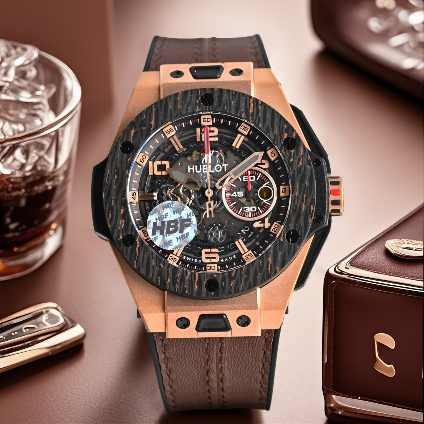 ウブロ「Hublot」ビッグバン ユニコ フラーリ クロノグラフ ウォッチ 45mm