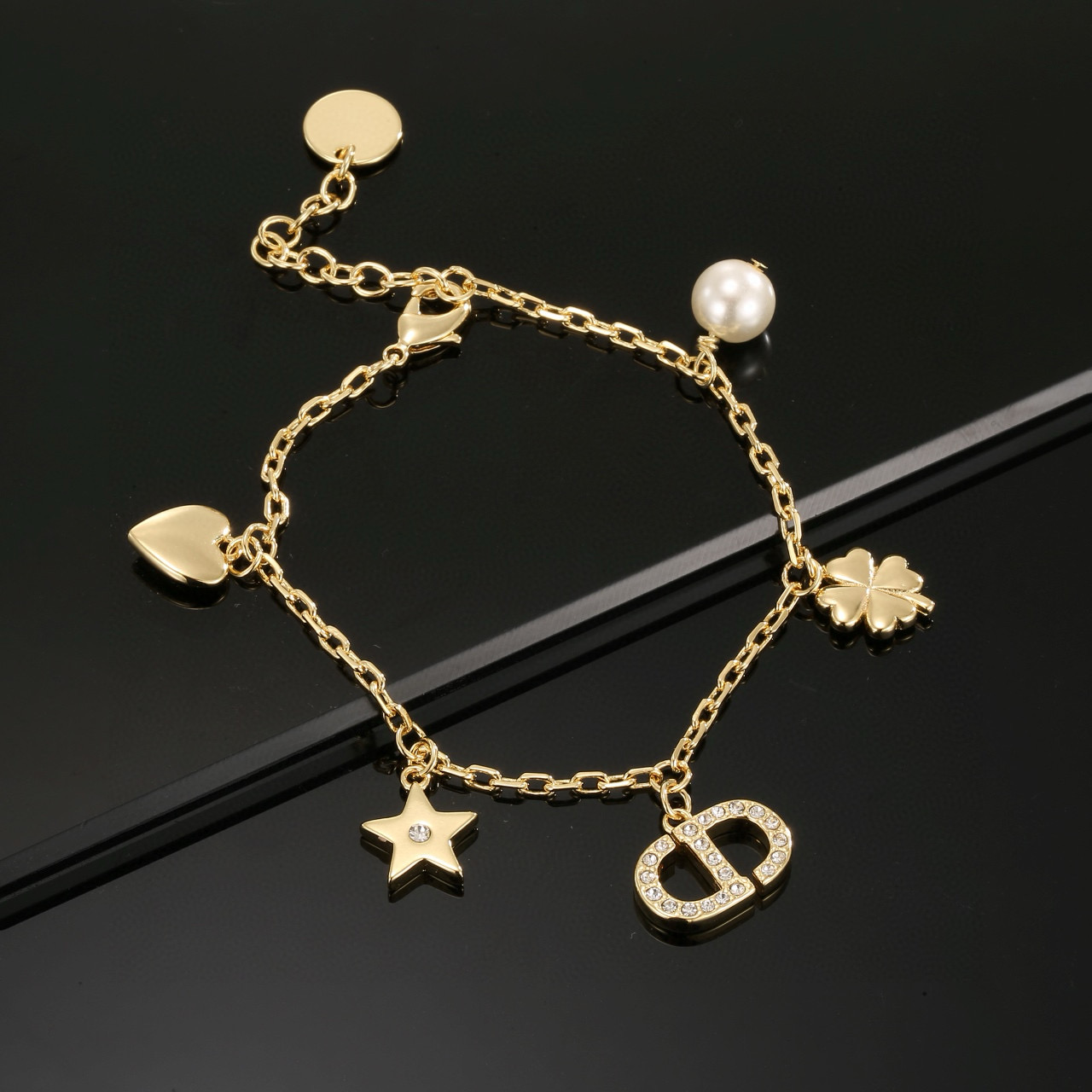 ディオール「Dior」PETIT CD パール ブレスレット18CM