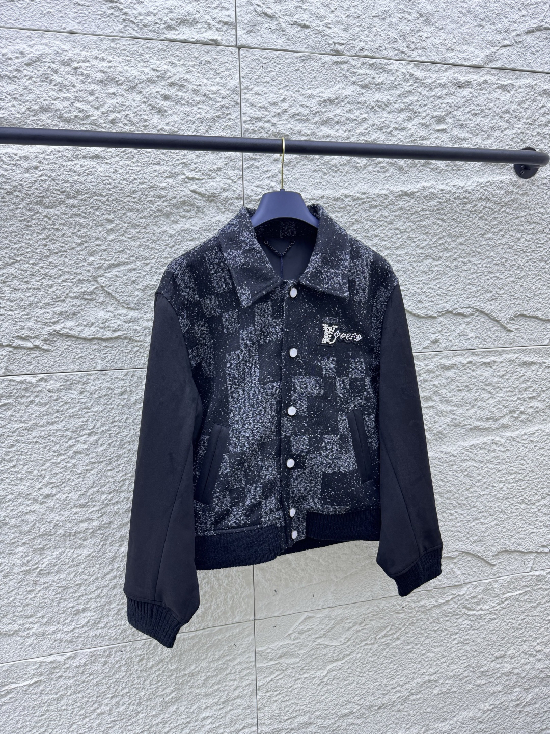 ルイ・ヴィトン「Louis Vuitton」Damier ビーズ ベースボール ジャケット